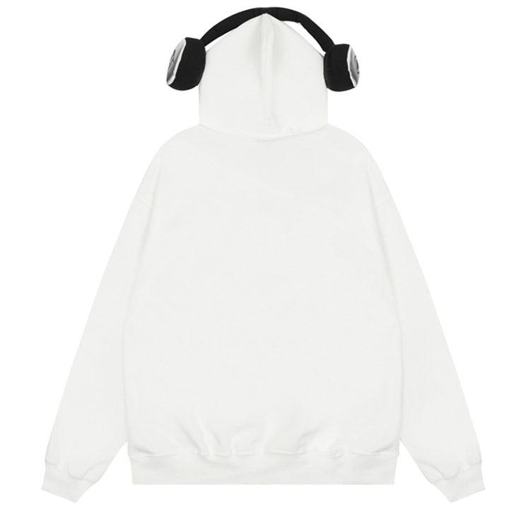 Tntwear® Zip Up Hoodie Detachable Headphones - tntwear1