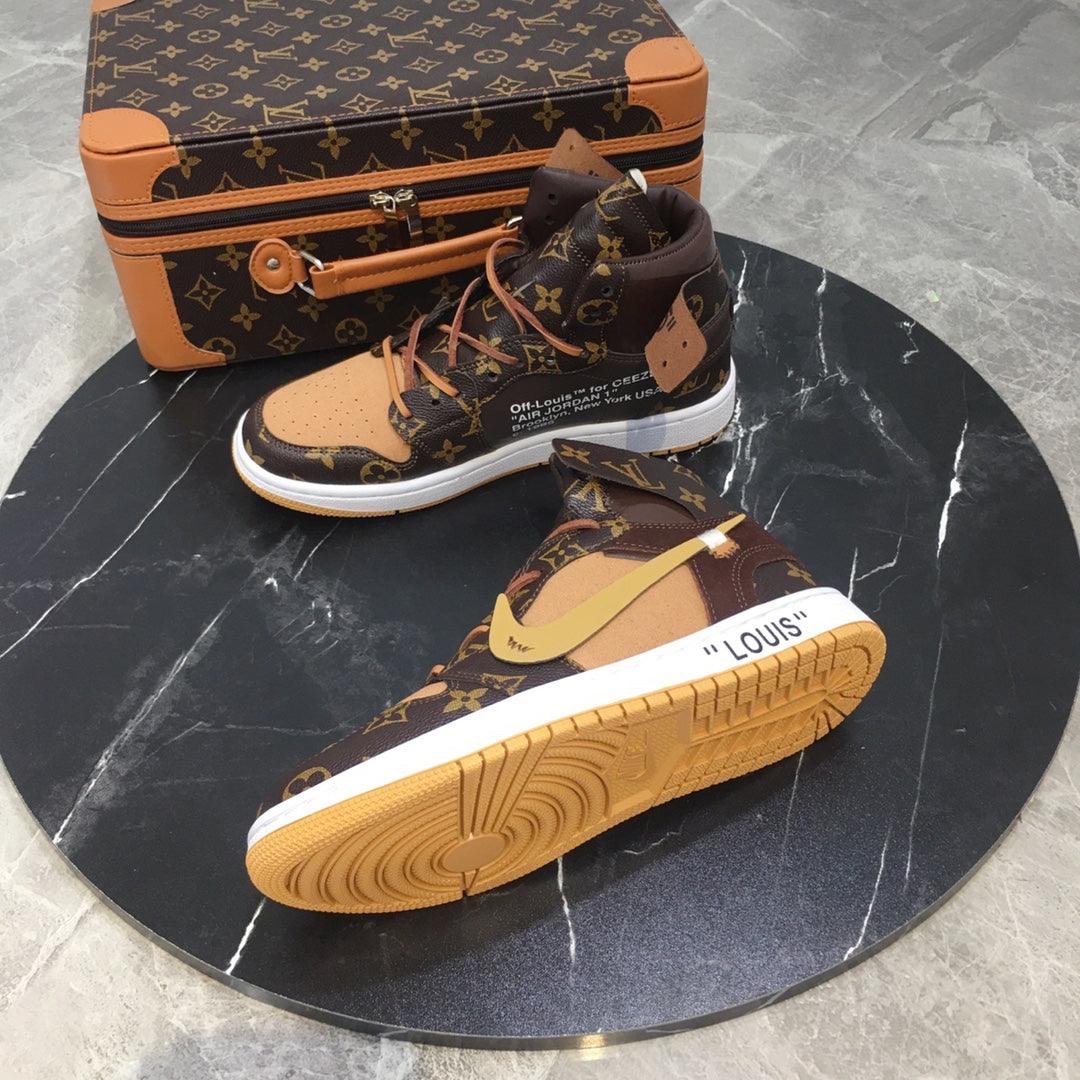 Custom Air Jordan 1 x LV Logo - tntwear1