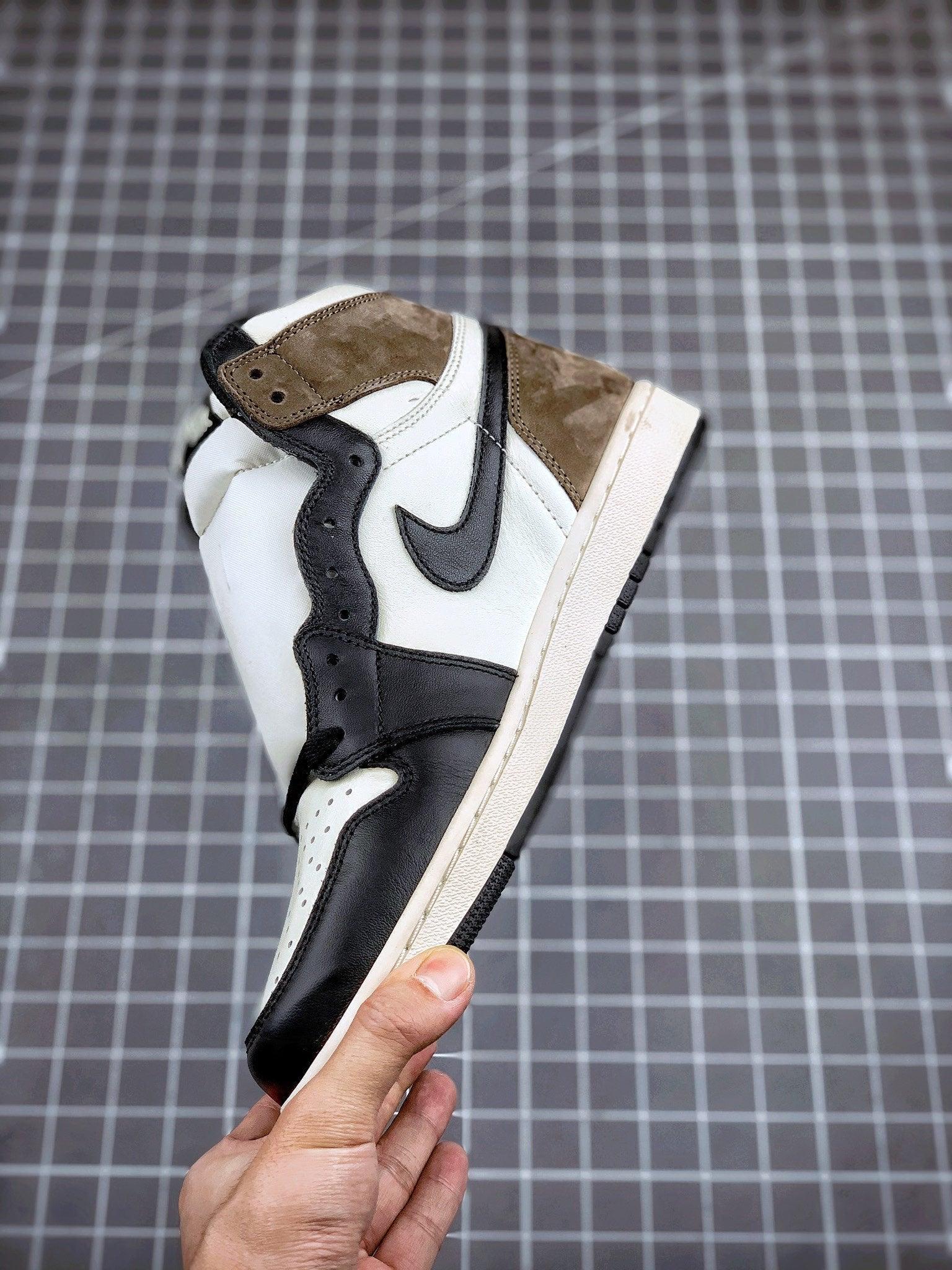 Custom Jordan 1 Retro High Dark Mocha - 555088-105 - tntwear1