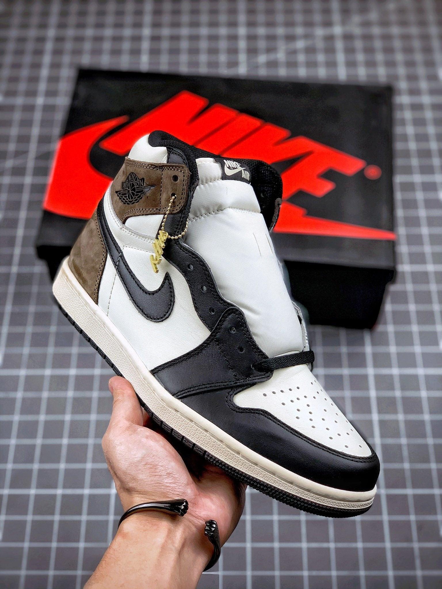 Custom Jordan 1 Retro High Dark Mocha - 555088-105 - tntwear1