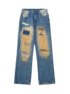 Tntwear High Street Washed Spray Paint Ripped Jeans - tntwear1