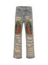 Tntwear American Street Style Ripped Embroidered Jeans - 1617 - tntwear1