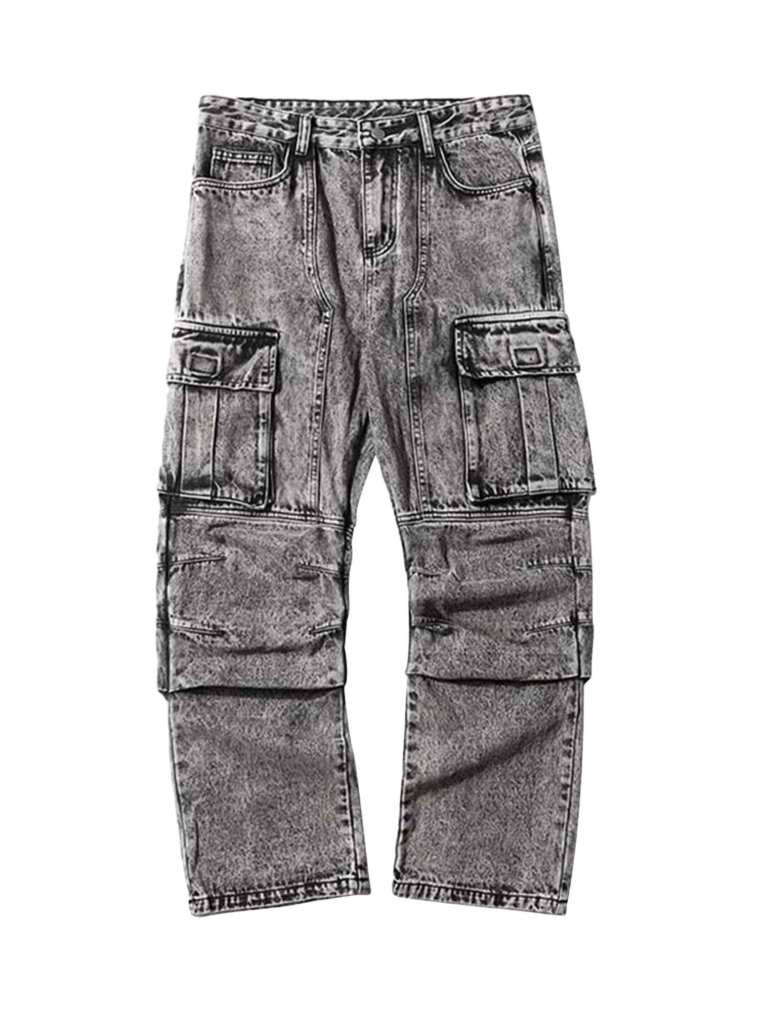 Tntwear Washed And Distressed Multi-pocket Jeans - 1698 - tntwear1