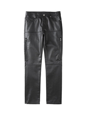 Tntwear Retro Zipper Pocket Slim Straight Pants - tntwear1