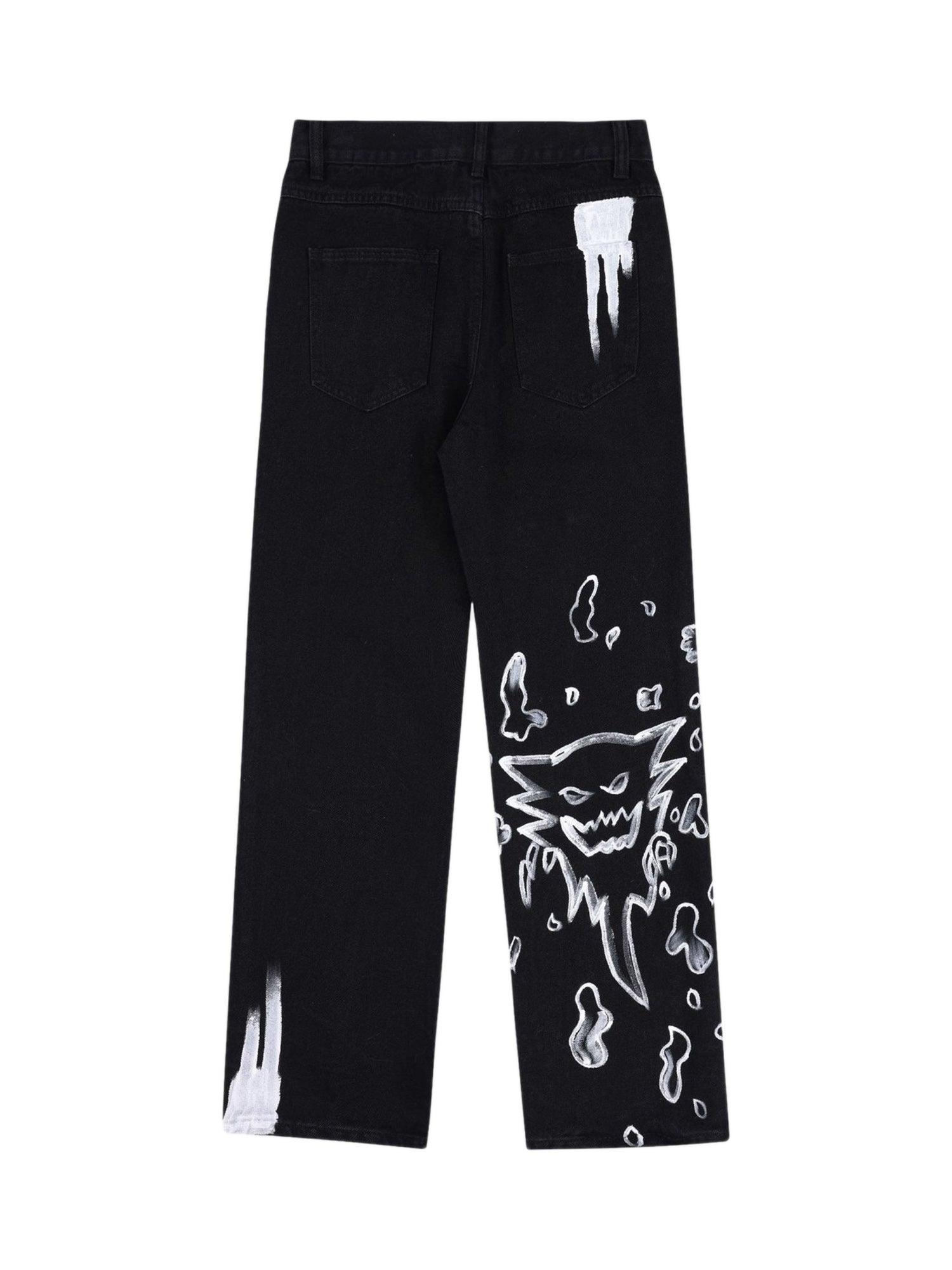 Tntwear Skull Centipede Print Casual Pants - tntwear1