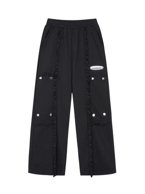 Tntwear High Street Spliced Button Patchwork Pants