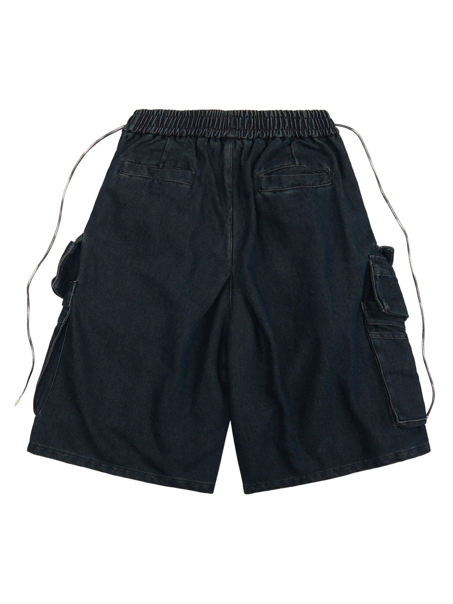 High Street Star Distressed Denim Jorts - tntwear1