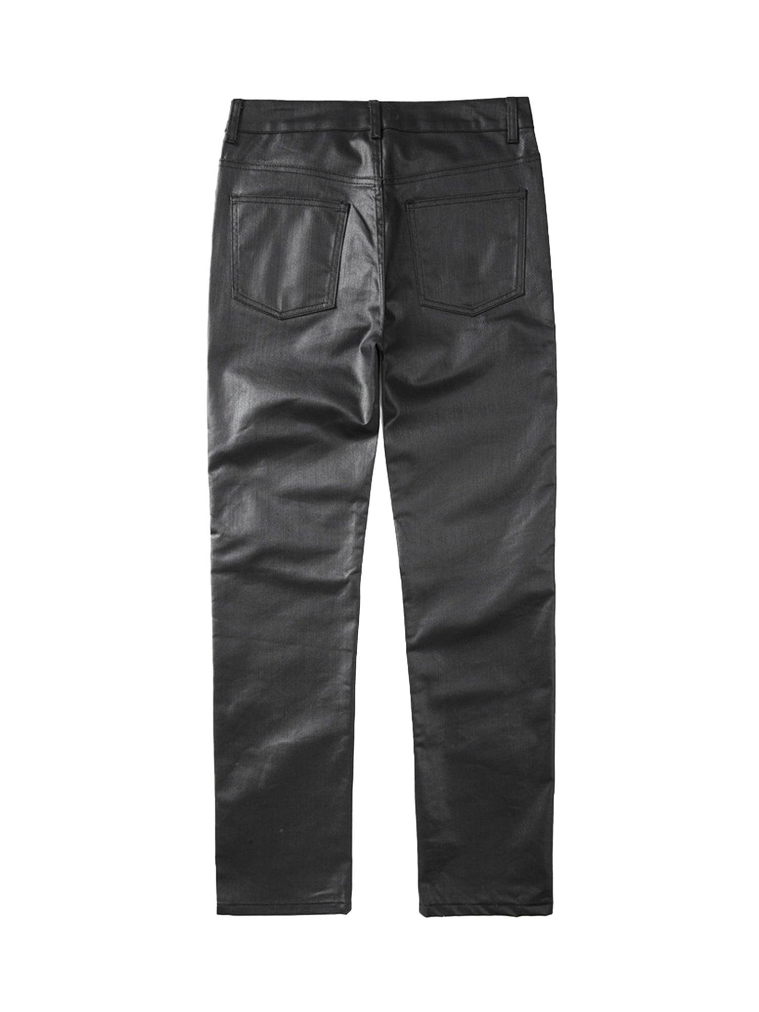 Tntwear Retro Zipper Pocket Slim Straight Pants - tntwear1