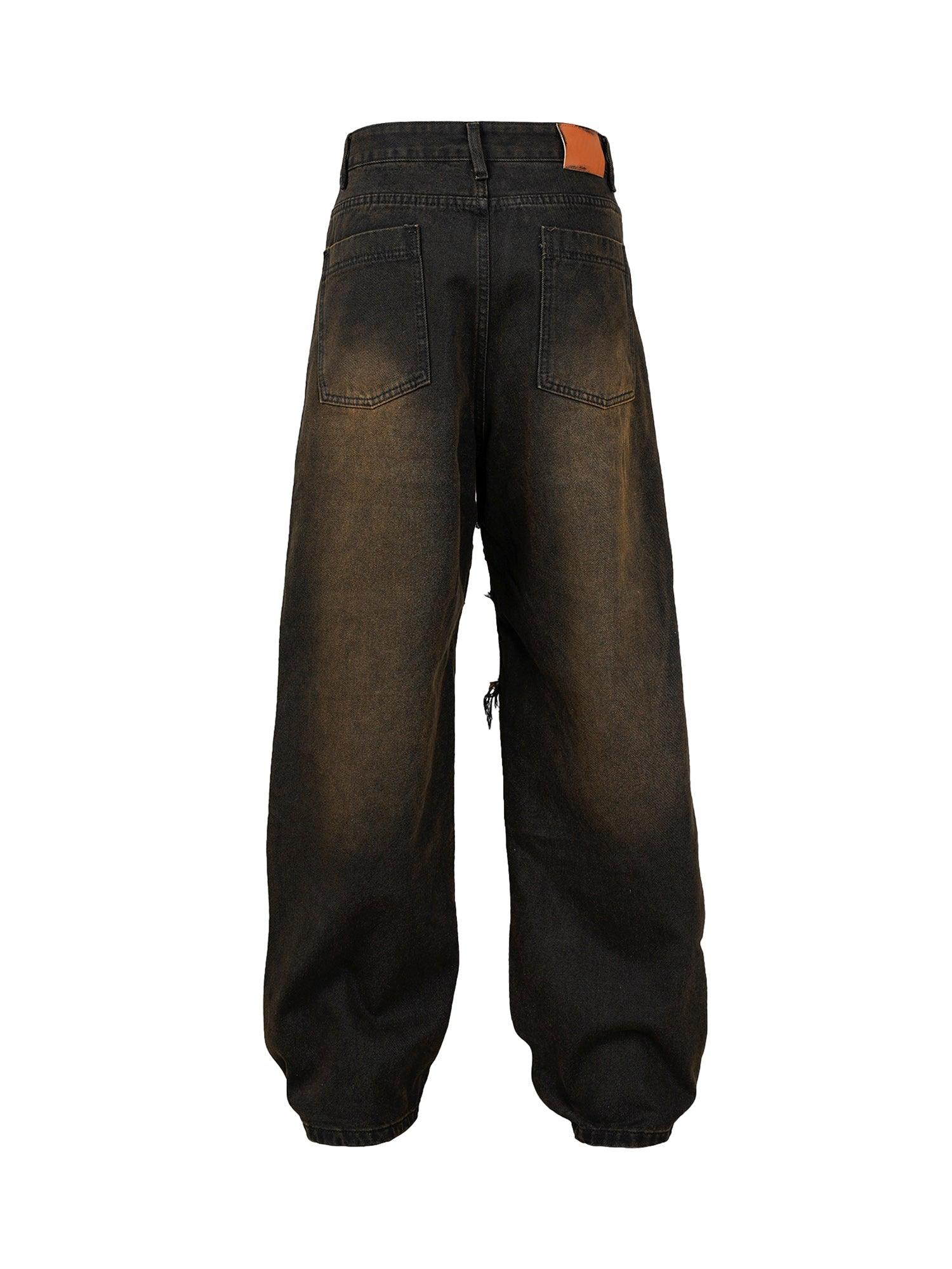 Tntwear Washed Distressed Baggy Jeans - tntwear1