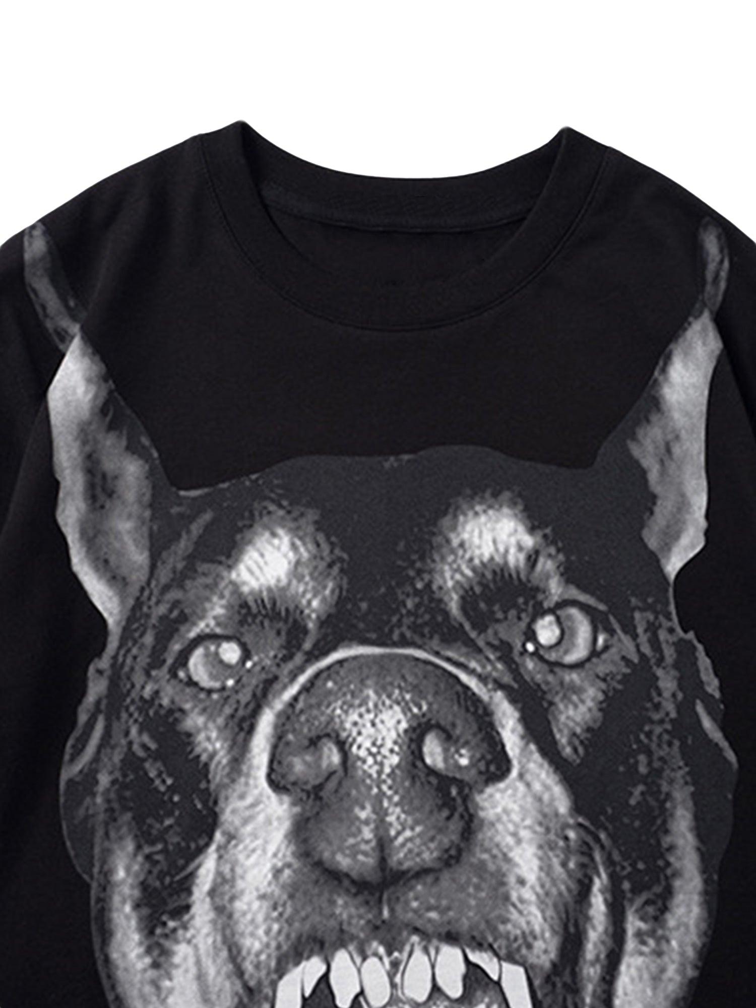 Tntwear 3D Printed Doberman Dog Head Hip Hop T-shirt - 2063