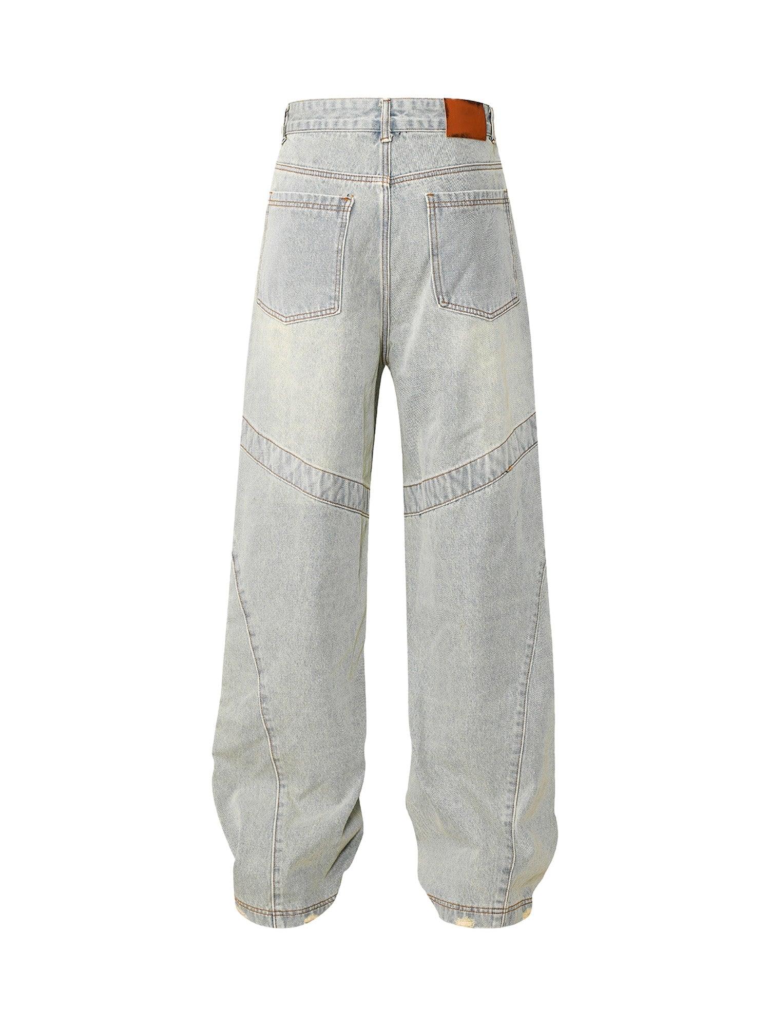 Tntwear American High Street Washed Distressed Jeans - tntwear1