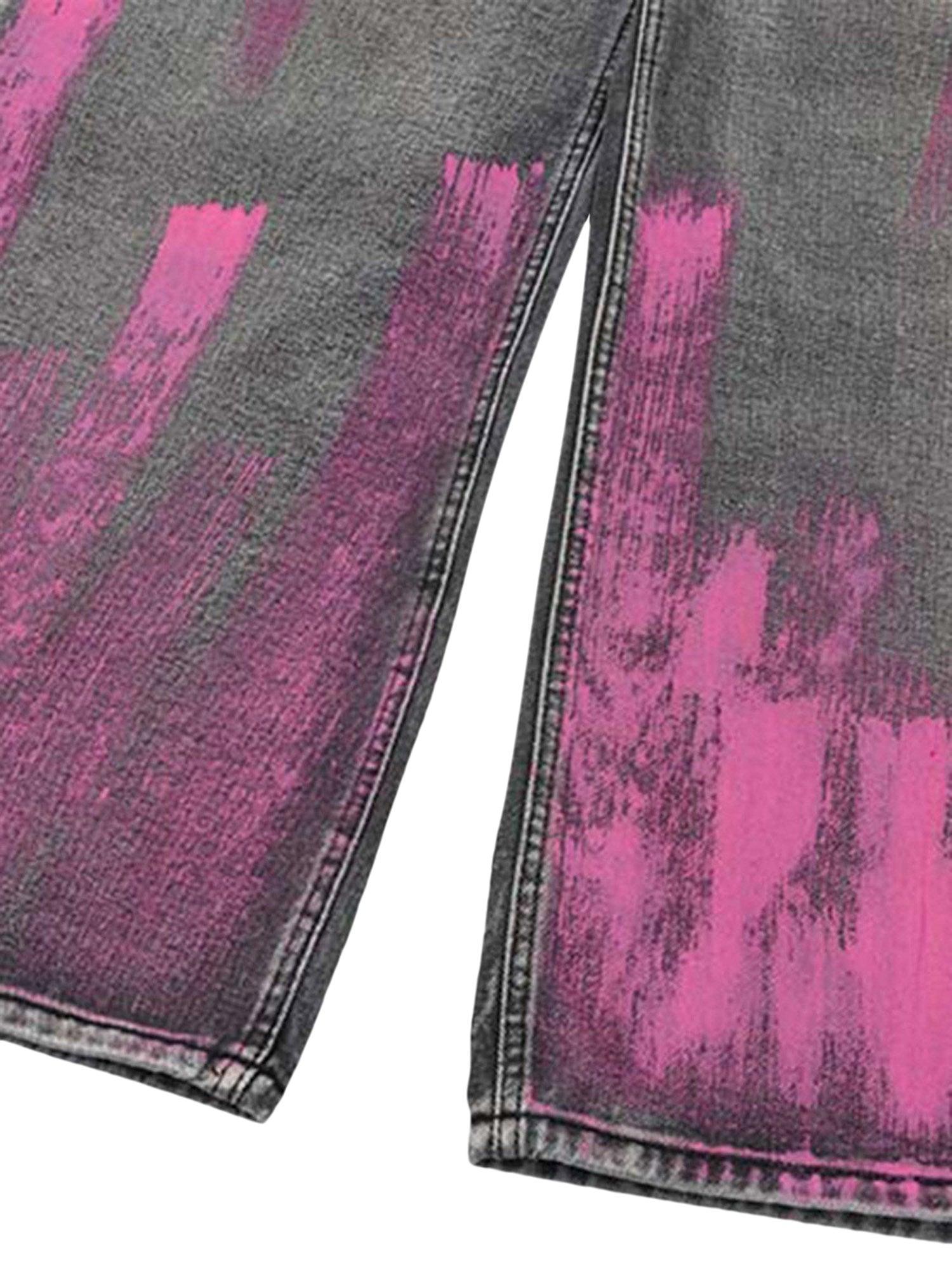 Tntwear Graffiti Distressed Washed Baggy Jeans - 1886 - tntwear1