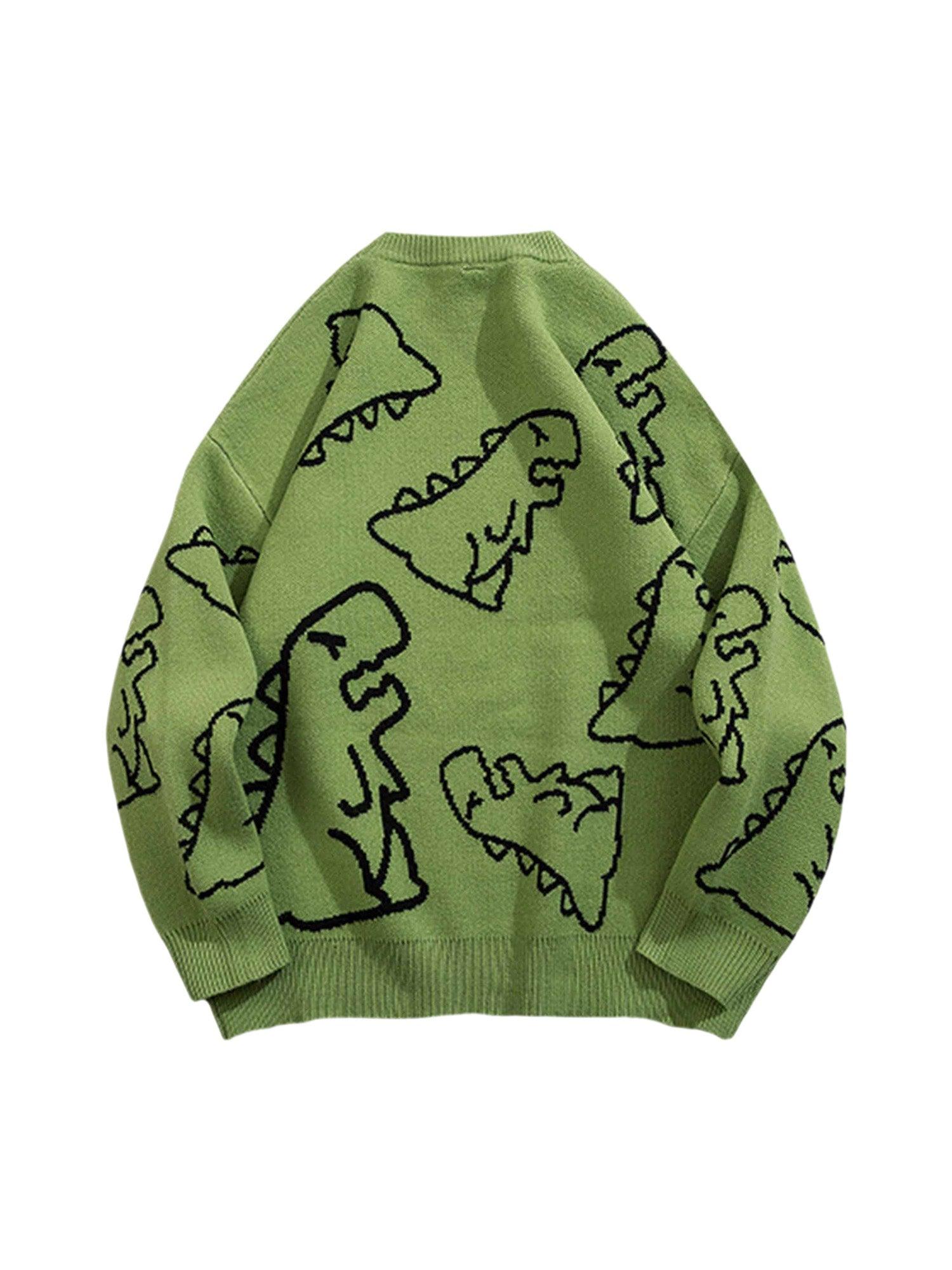 Tntwear Cartoon Dinosaur Printed Sweater - 1004 - tntwear1