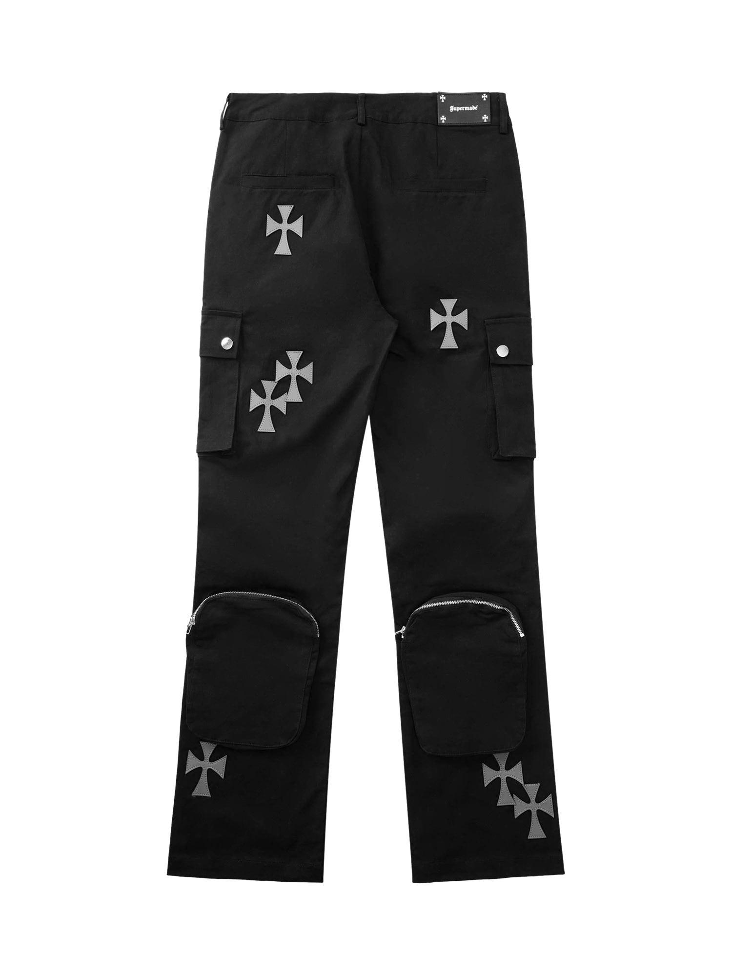 Tntwear Cross Printed Multi-Pocket Casual Pants - 1959 - tntwear1