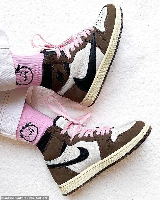 Custom Brown T-Scott x Fragment x Air Jordan 1 High Q - tntwear1