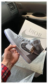 Custom Dior x Air Jordan 1 High OG "Grey"AJ1 High Q - tntwear1