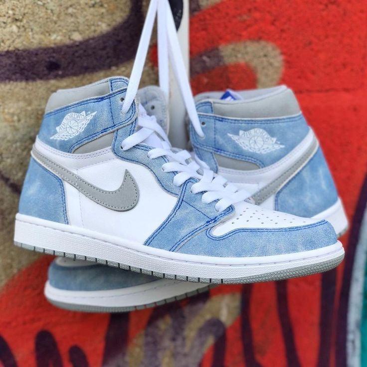 Custom Blue White Jordan 1 High Q ( Customs And Box ), Jordan 1 Sneakers Active - tntwear1