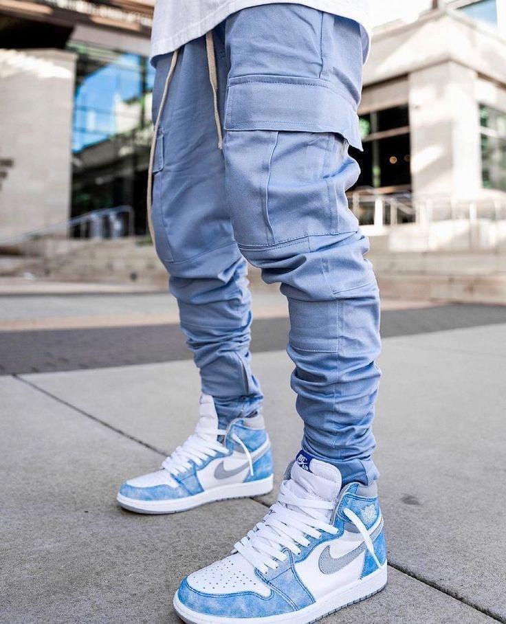 Custom Blue White Jordan 1 High Q ( Customs And Box ), Jordan 1 Sneakers Active - tntwear1