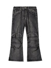 Wasteland Style Washed Distressed Pleated Flare Jeans - tntwear1