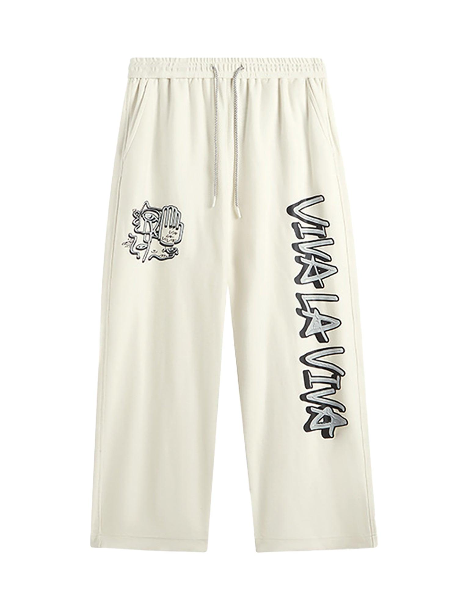 Hip-hop Letter Print Loose Casual Sweatpants - tntwear1