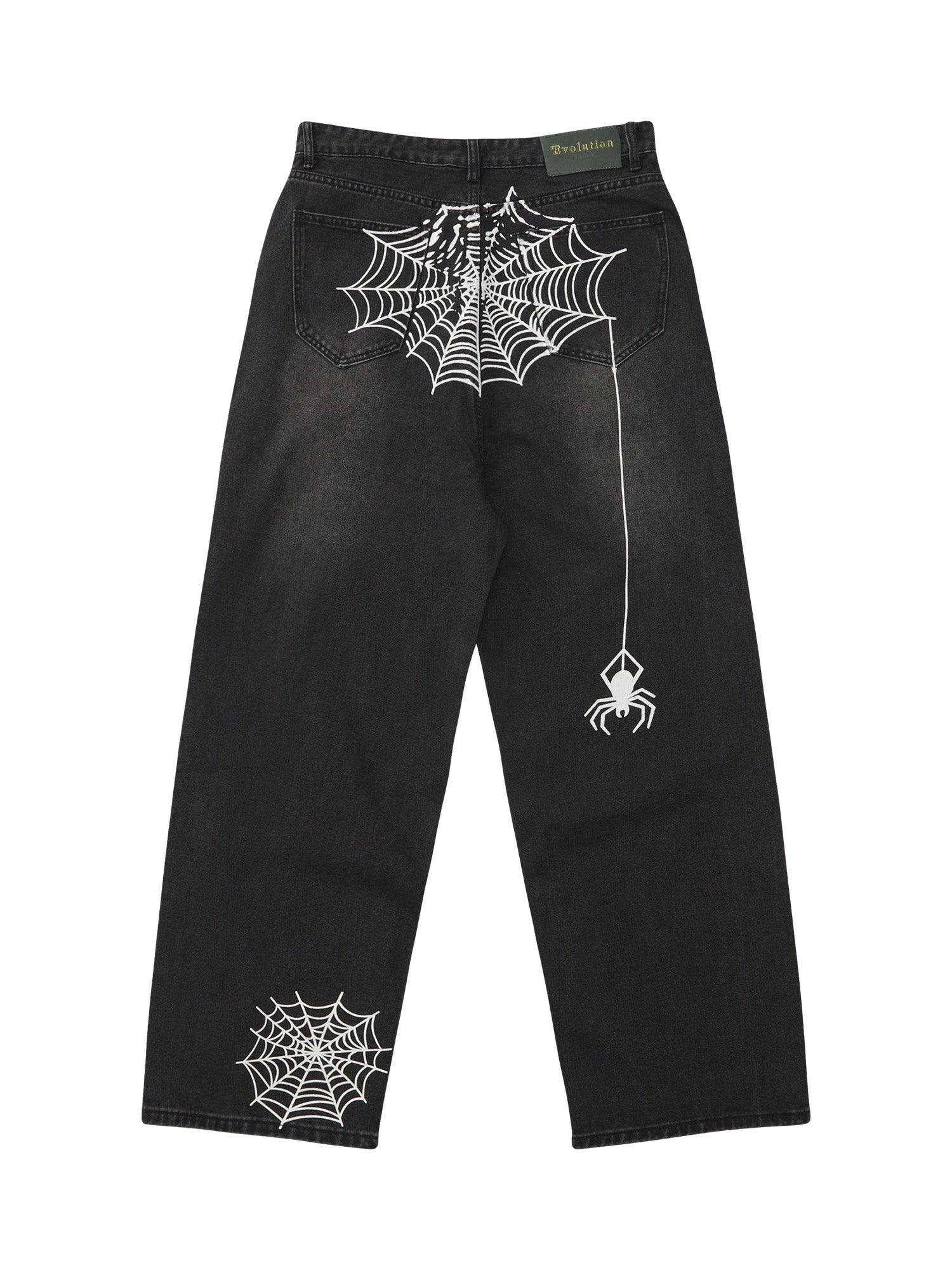 Tntwear Spider Printed Jeans - 1751 - tntwear1