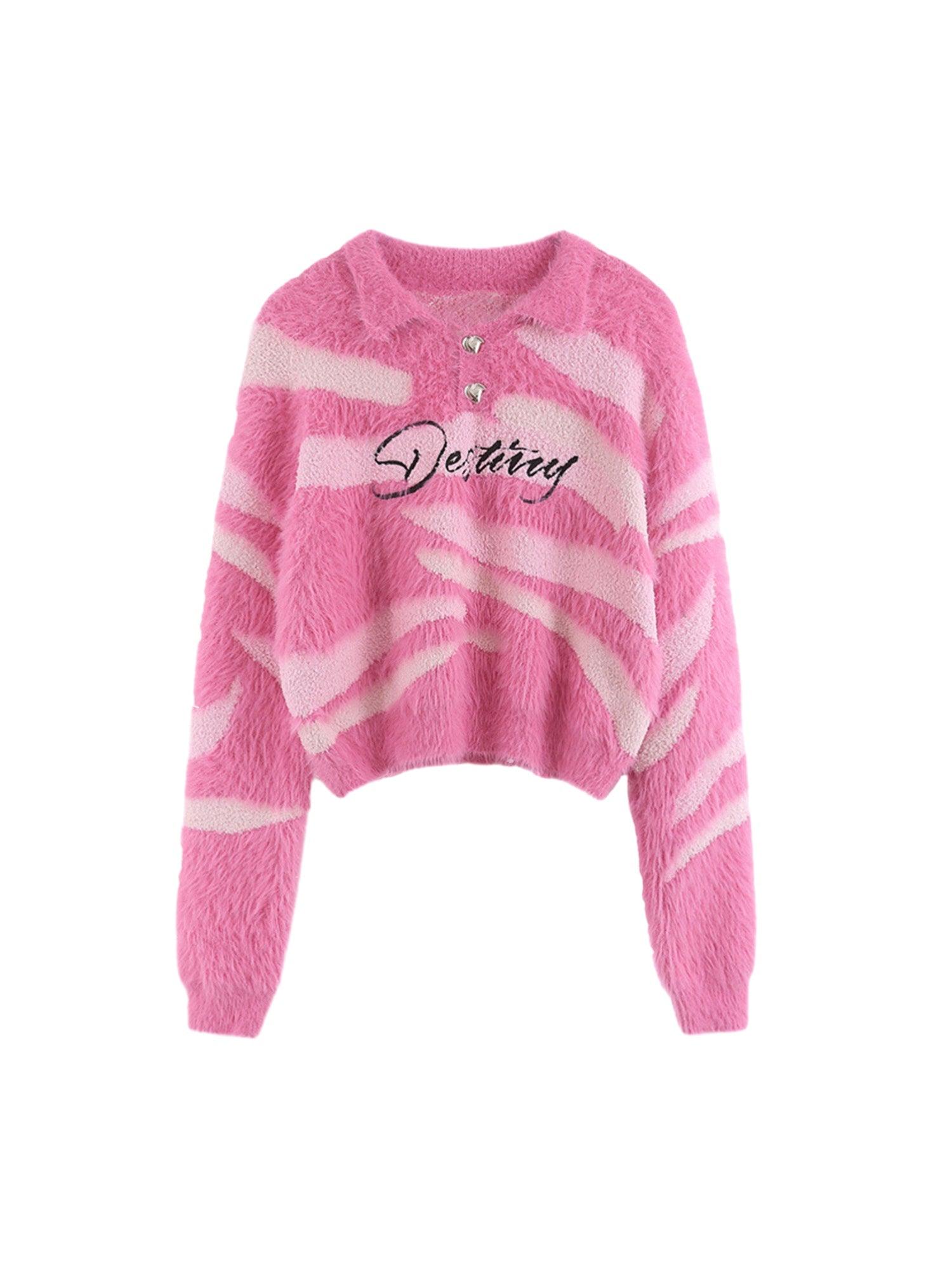 Tntwear Sweet Cool Style Knitted Long-sleeved Sweater - tntwear1