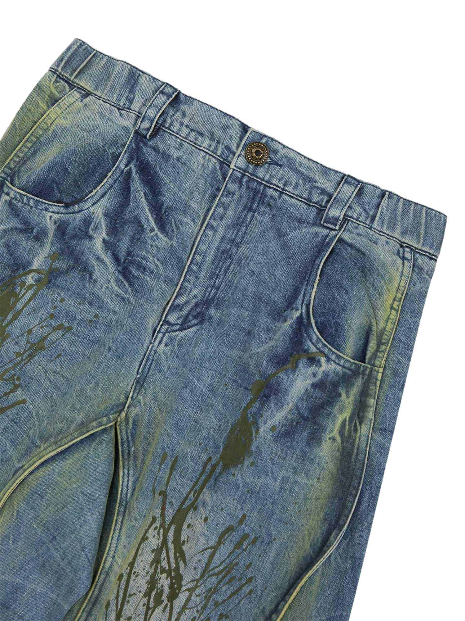 American Street Heavy Duty Washed Distressed Jeans - 2033 - tntwear1