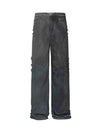 Dirty Wash Design Fleece Straight Leg Jeans - tntwear1