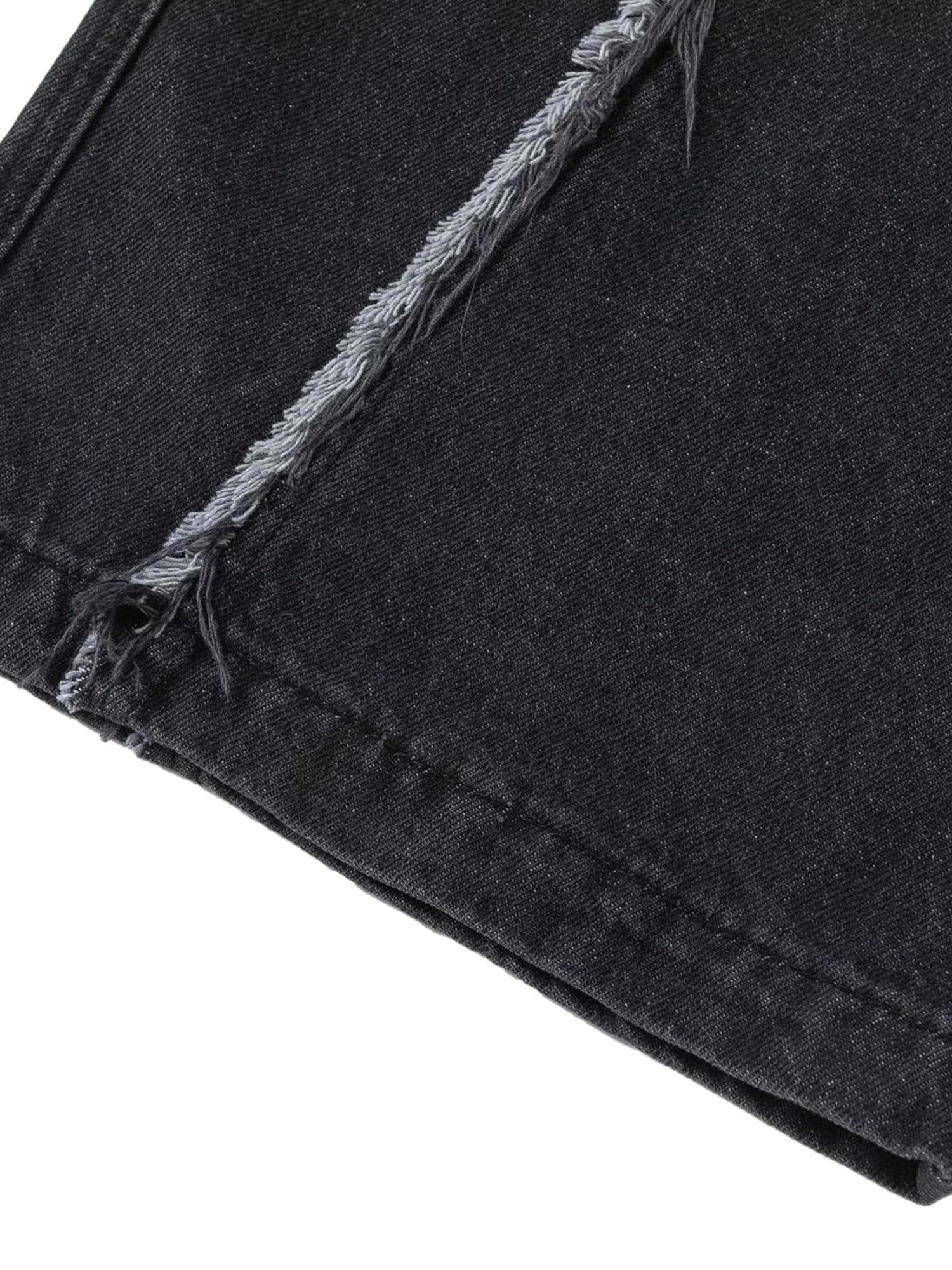 Tntwear Multi-pocket Raw Edge Jeans - tntwear1