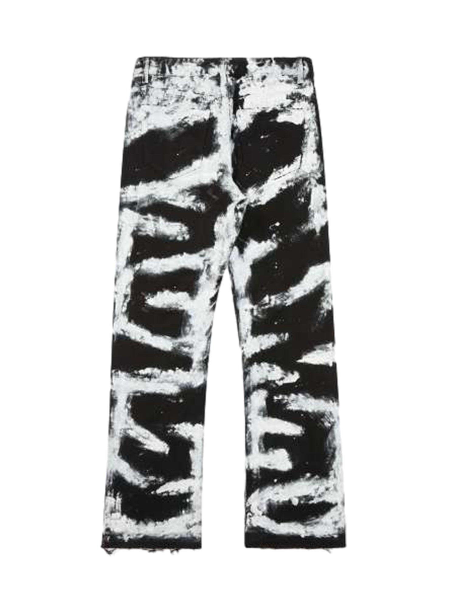 High Street Ripped Graffiti Contrasting Jeans - 1995 - tntwear1