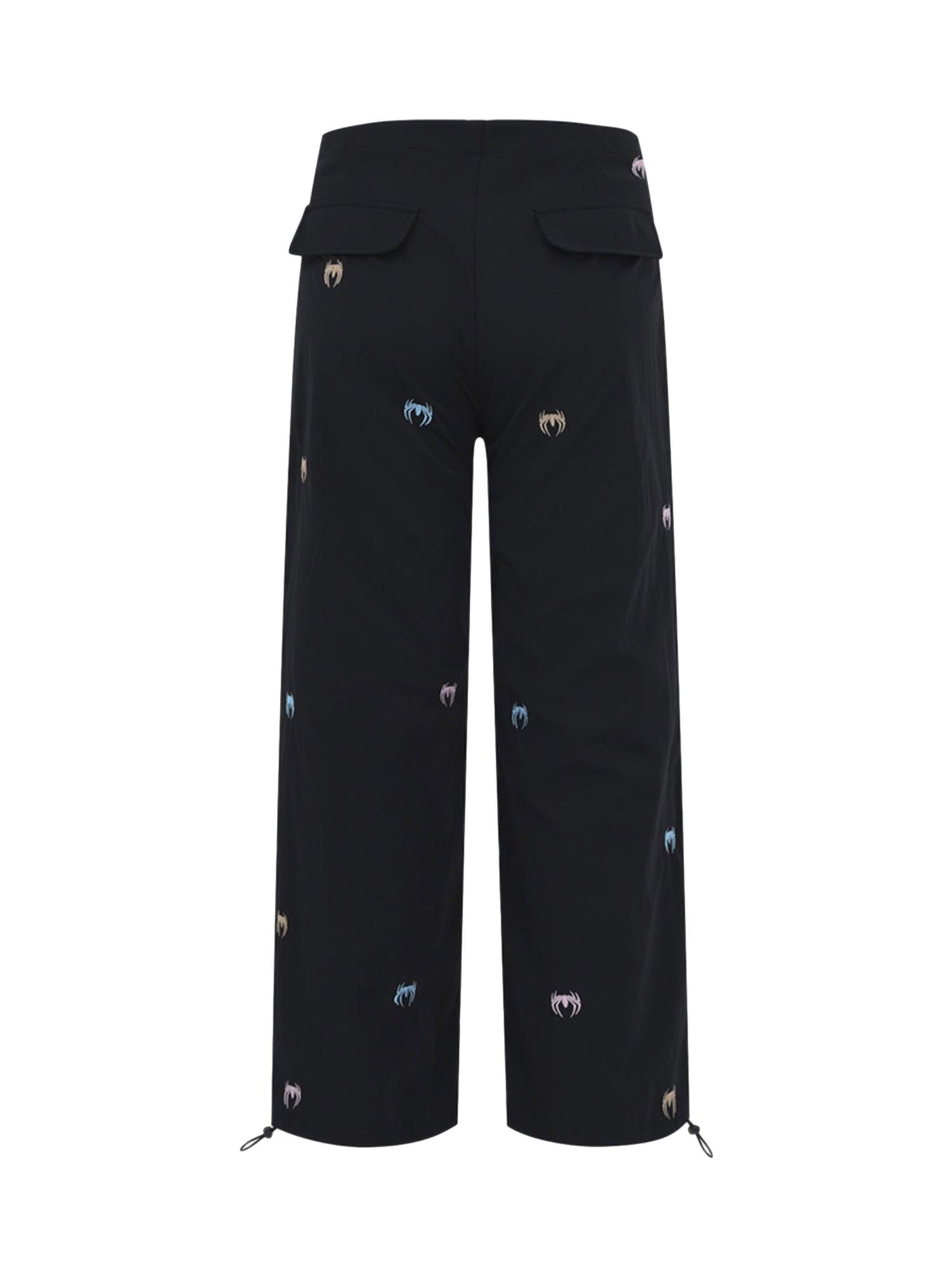 Tntwear Embroidered Spider Straight Leg Pants - 1745 - tntwear1