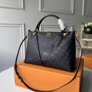 Tntwear - Black Monogram Leather Handbag