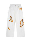 Street Flame Towel Embroidered Jeans - tntwear1