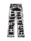 High Street Ripped Graffiti Contrasting Jeans - 1995 - tntwear1