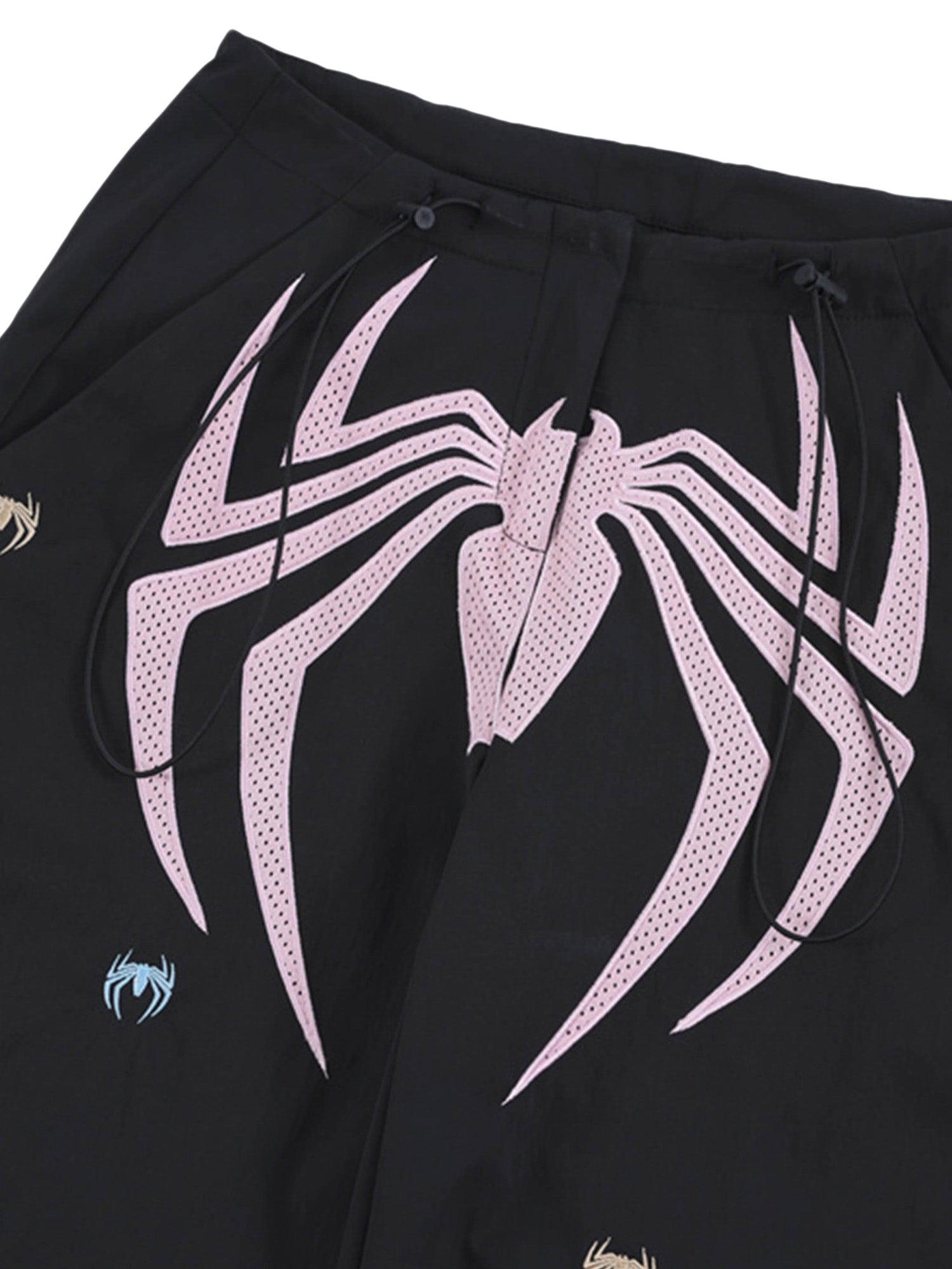 Tntwear Embroidered Spider Straight Leg Pants - 1745 - tntwear1