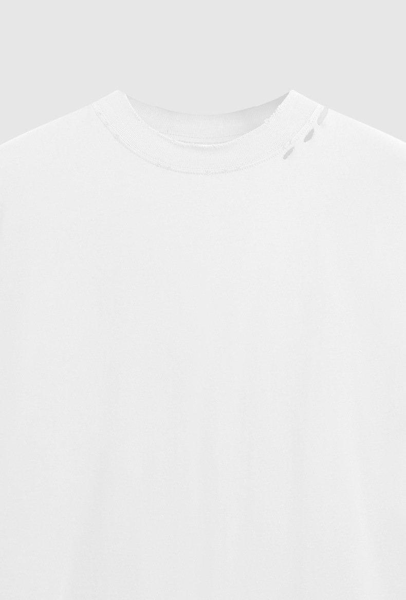 High-neck Respecting Solid Loose T-shirt - tntwear1