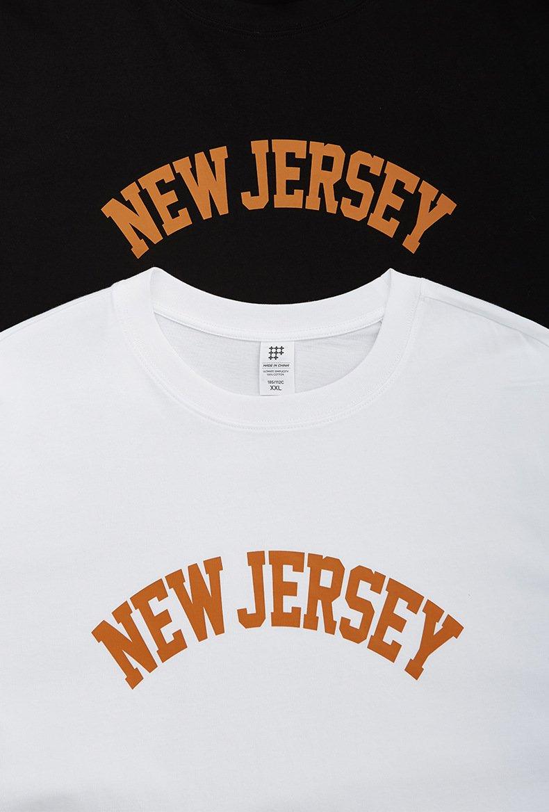 New Jersey Letter Print T-shirt - tntwear1