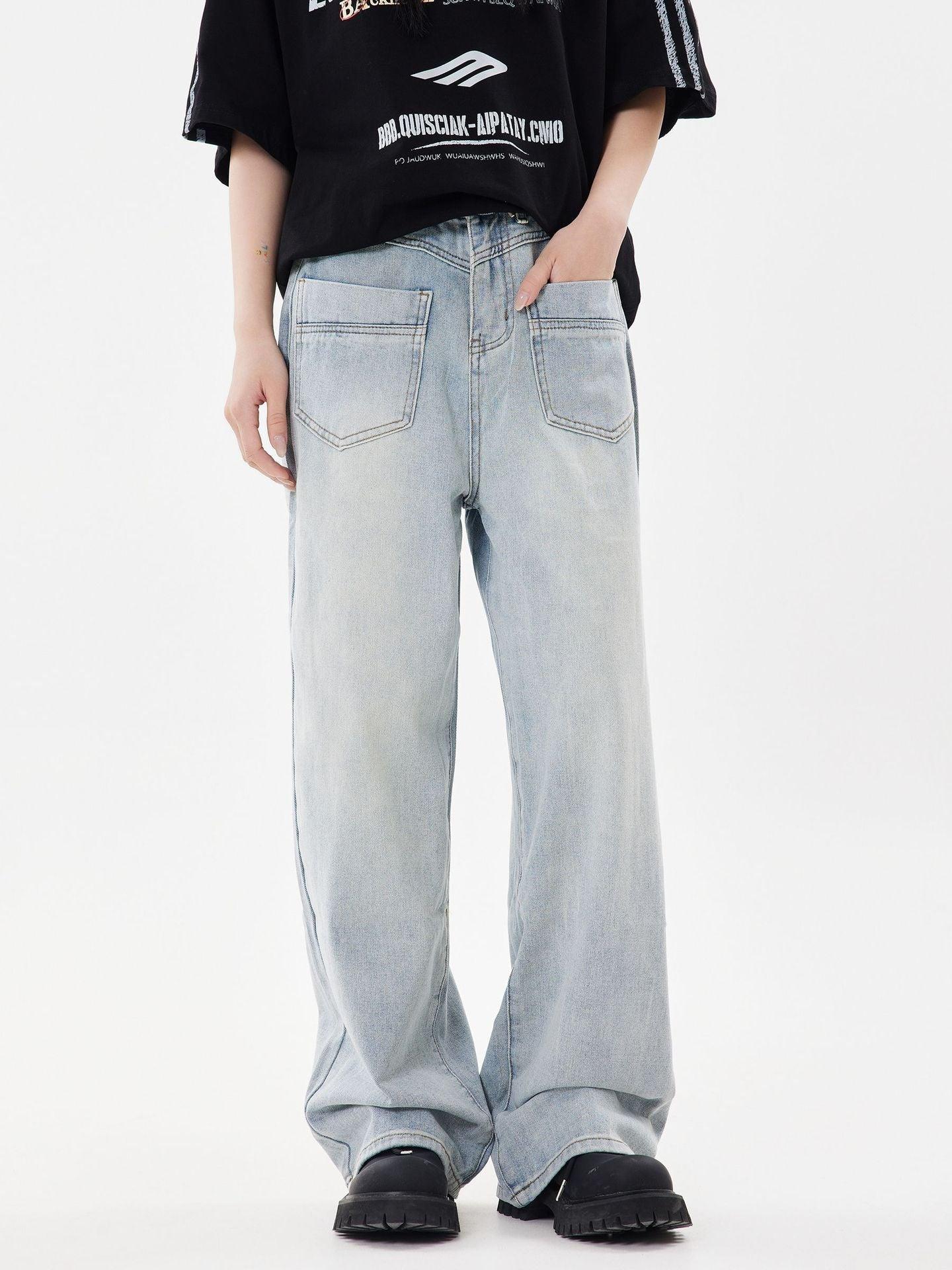 Urban Reversed Straight-Leg Jeans - tntwear1