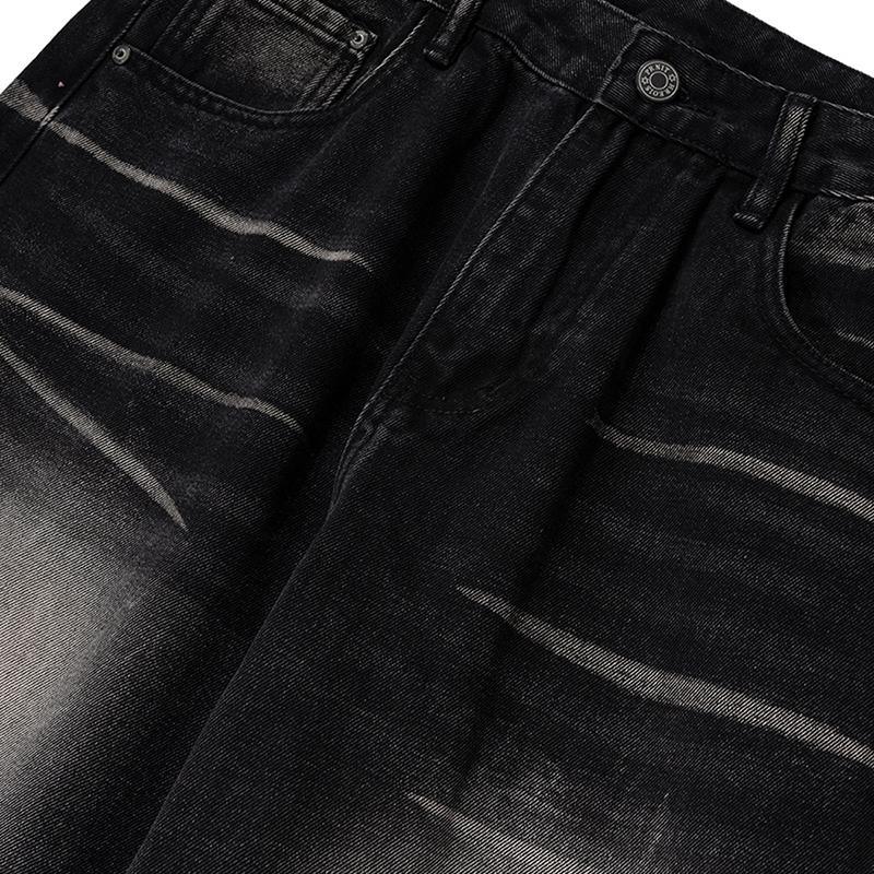 Washed Black Loose Jeans - tntwear1