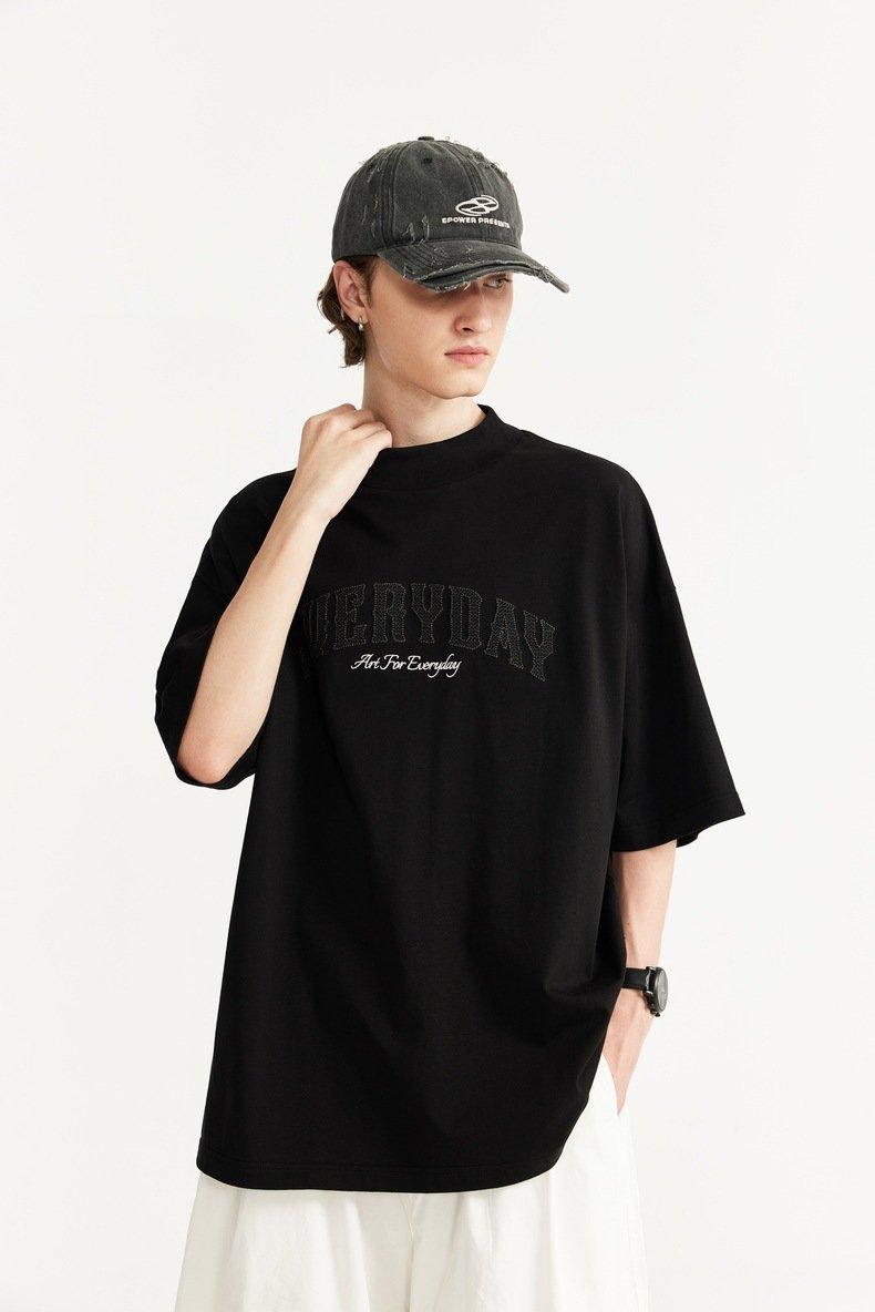 Embroidered Loose T-shirt - tntwear1