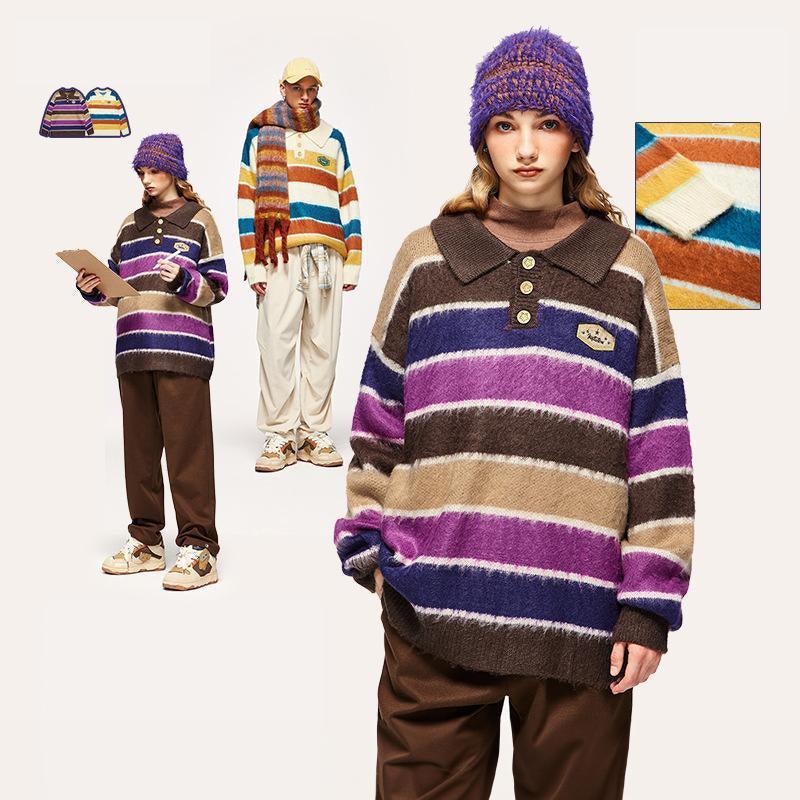 Vintage Polo Colors Strips Sweater - tntwear1