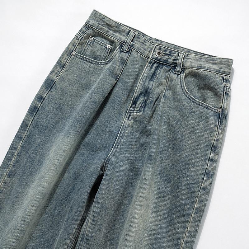 Vintage Washed Loose Jeans - tntwear1