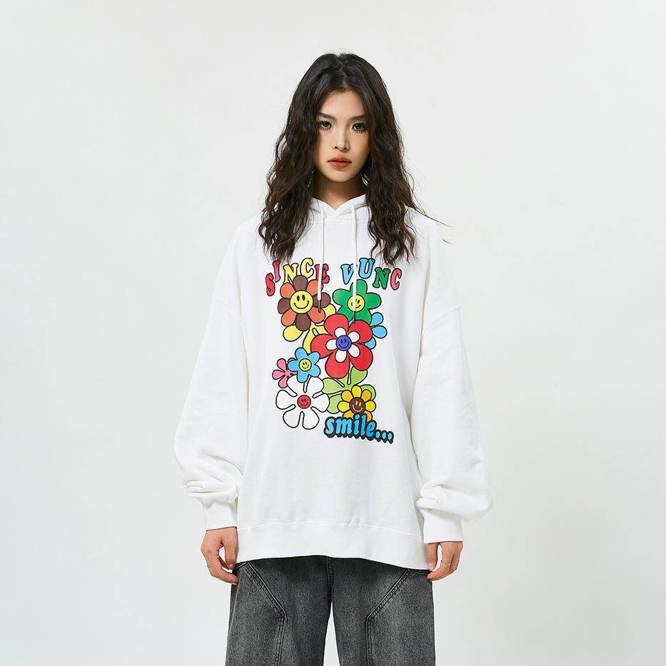 Flower Season Loose Hoodie - tntwear1