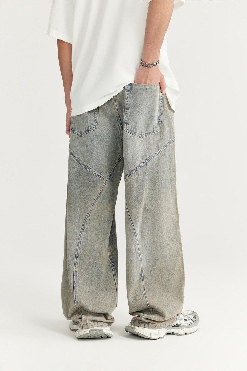 Straight Washed Wide Leg Jeans - tntwear1