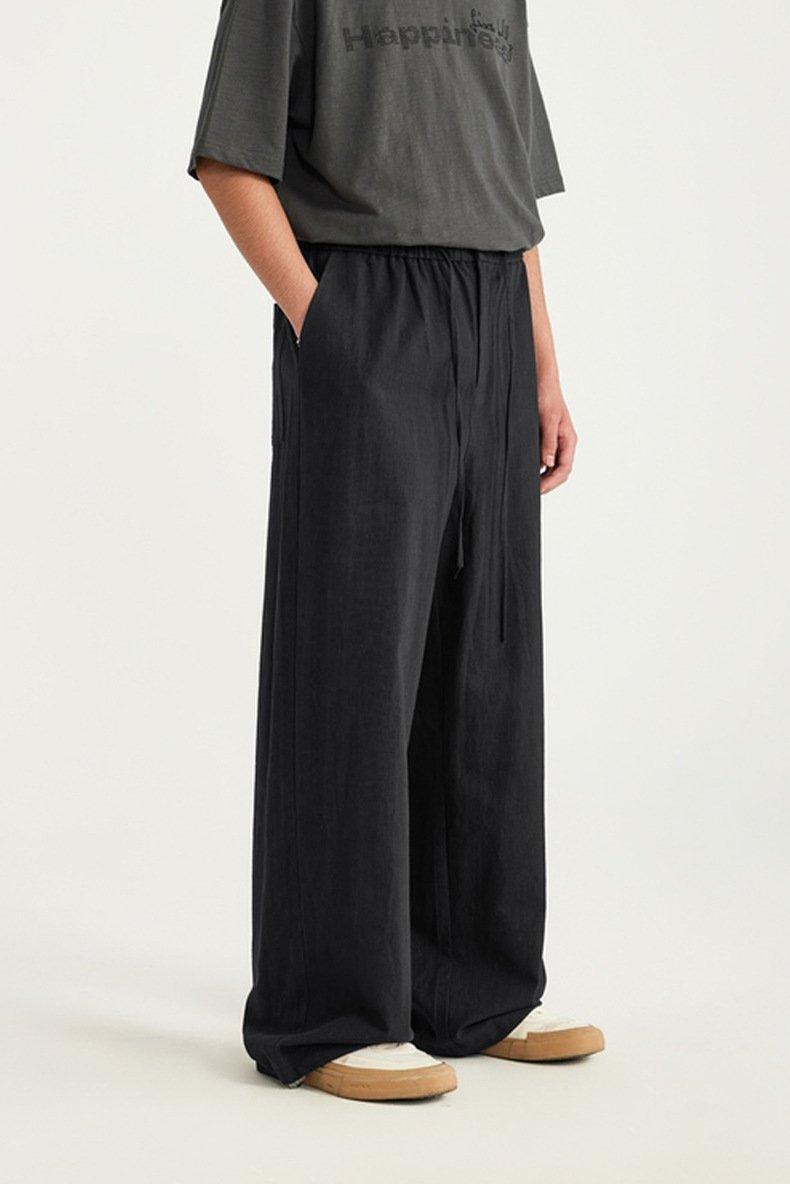 Loose Solid Color Baggy Pants - tntwear1