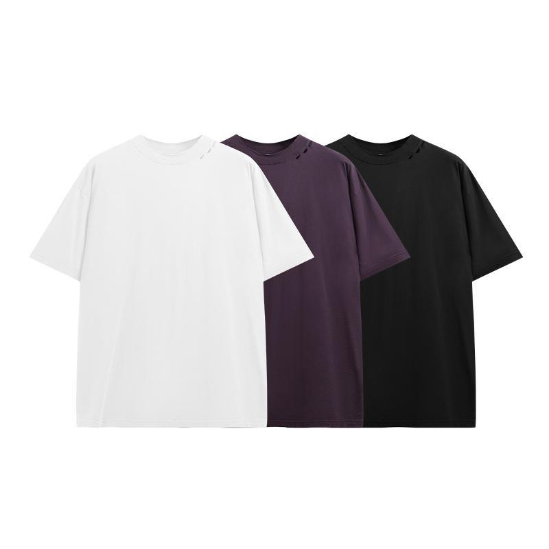 High-neck Respecting Solid Loose T-shirt - tntwear1