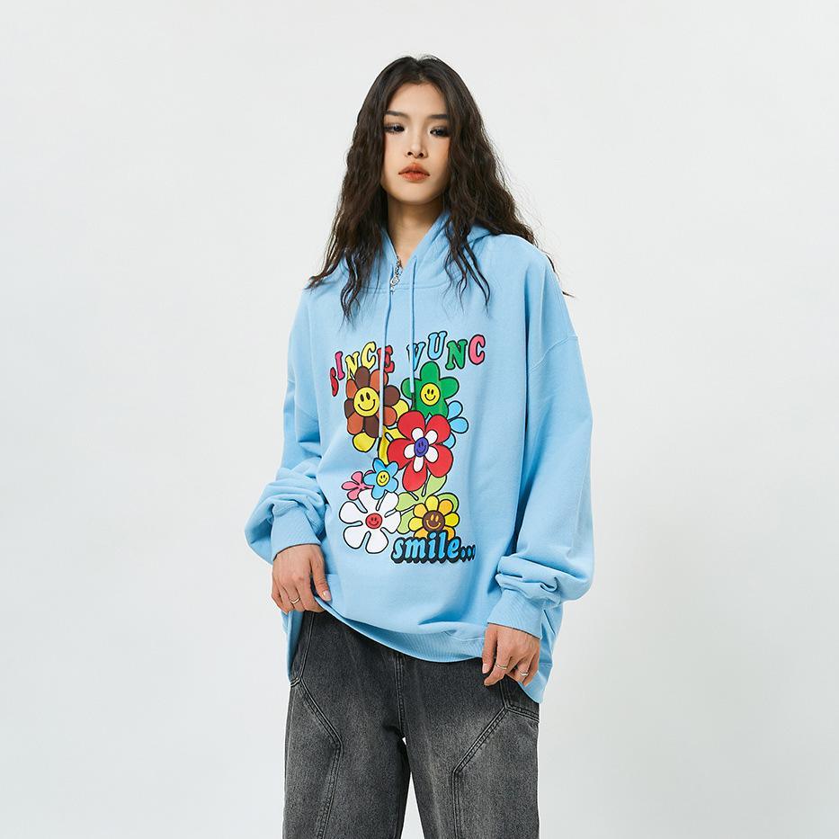 Flower Season Loose Hoodie - tntwear1