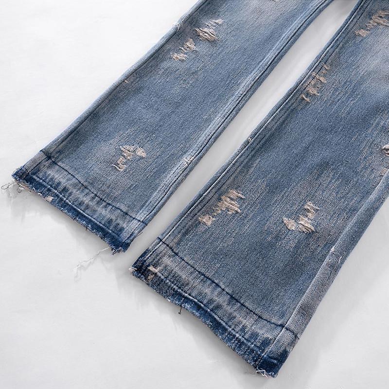 Vintage Washed Women's Distressed Jeans - tntwear1