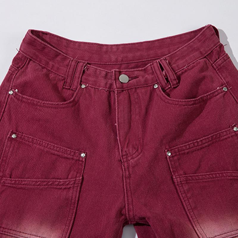 Red Brick Retro Vintage Jeans - tntwear1