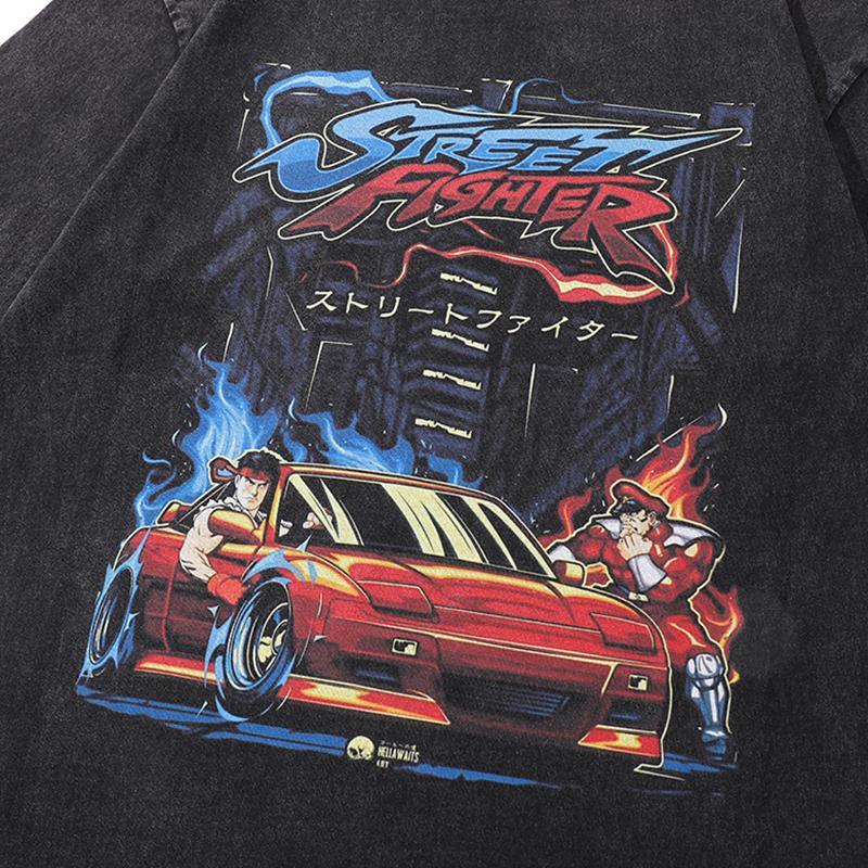 Street Fighter Car Print T-shirt - tntwear1